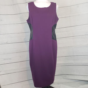 Calvin Klein plum dress black inlet size 10